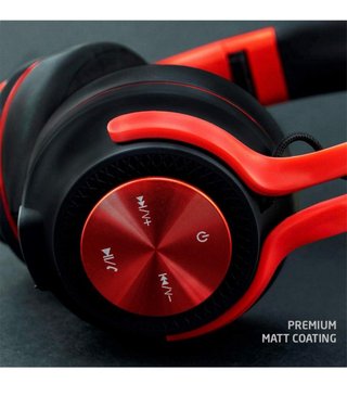 Auriculares PowerLocus Bluetooth Negros y Rojos