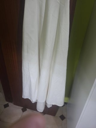 Vestido de Novia Beige/Blanco Talla XL