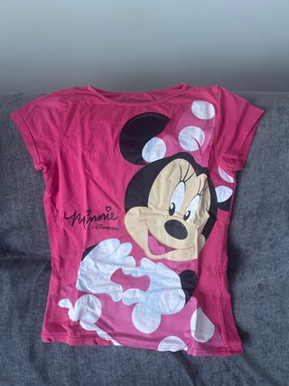 Camiseta Minnie Mouse Disney Rosa Niña