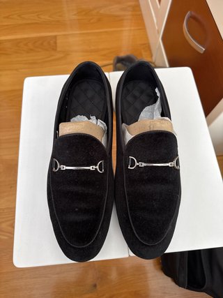 Mocasines de vestir negros con hebilla