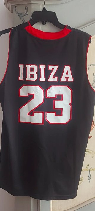 Canotta Basket Ibiza 23 XL Nero/Rosso