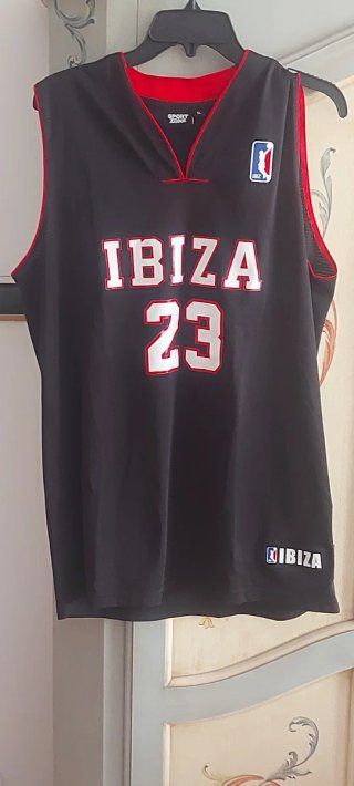 Canotta Basket Ibiza 23 XL Nero/Rosso