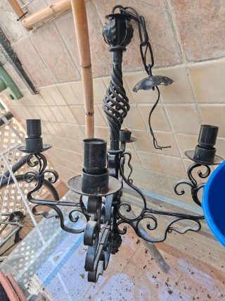 Lámpara de techo antigua forja