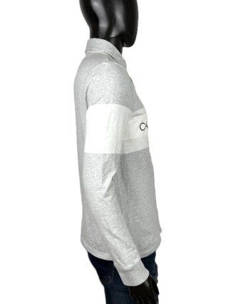 Calvin Klein Jeans Felpa Polo Uomo S Cotone Grigia