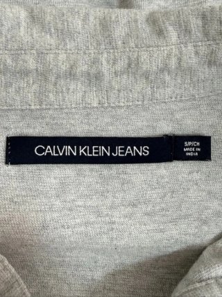 Calvin Klein Jeans Felpa Polo Uomo S Cotone Grigia