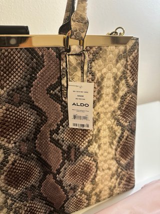 Borsa ALDO nuova effetto pitone