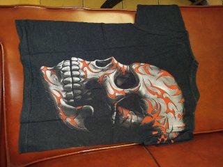 Camiseta Rock Hombre Eagle Negra Roja
