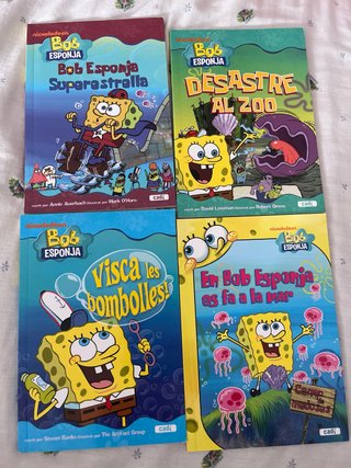 Pack cuatro libros Bob Esponja