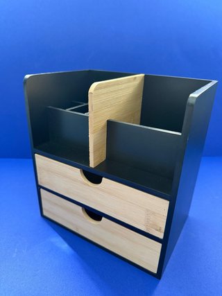 Organizador Escritorio/Maquillaje Bambú y Madera