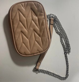 Bolso de hombro beige