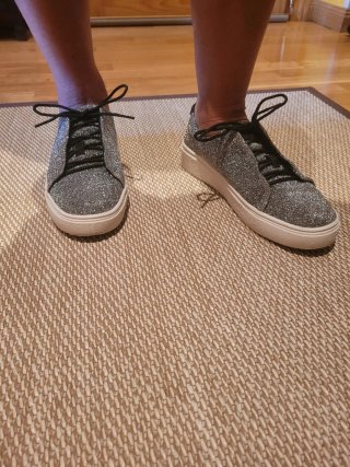 Zapatillas Stradivarius plateadas