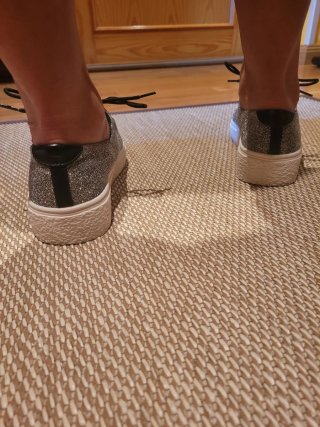 Zapatillas Stradivarius plateadas