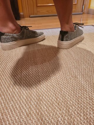 Zapatillas Stradivarius plateadas