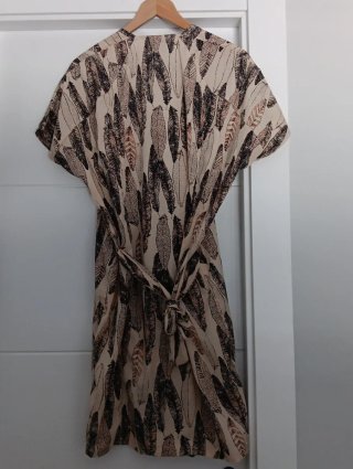 Vestido Ichi estampado plumas Talla S