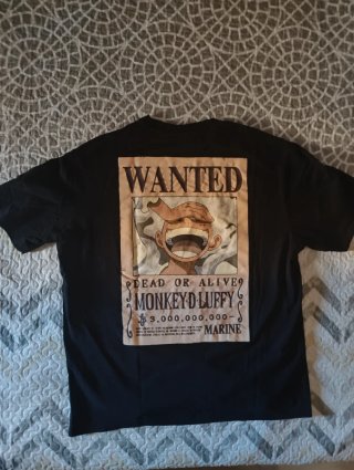 Camiseta One Piece Monkey D. Luffy Negra