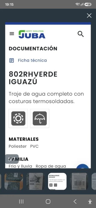 3 Trajes de lluvia Velilla, Iguazú e Industrial st