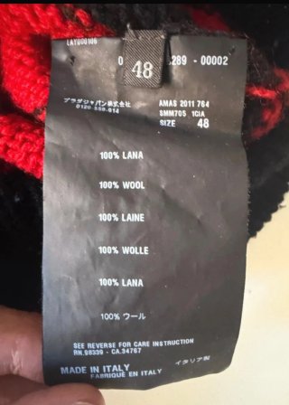 Jersey Prada Rayas Rojo y Negro
