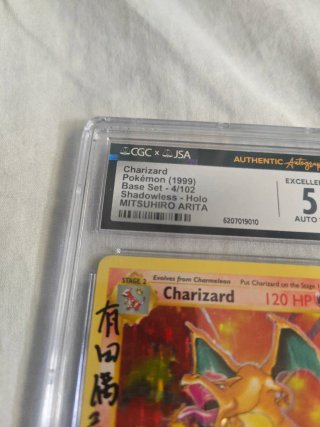Charizard Sombra 4/102 Auto CGC 5