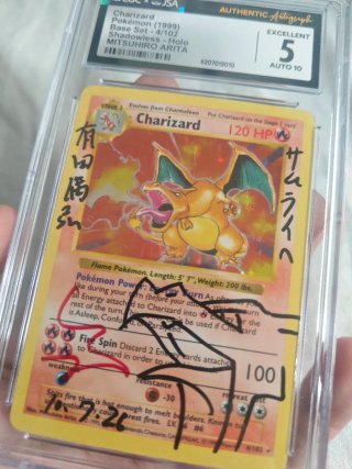 Charizard Sombra 4/102 Auto CGC 5