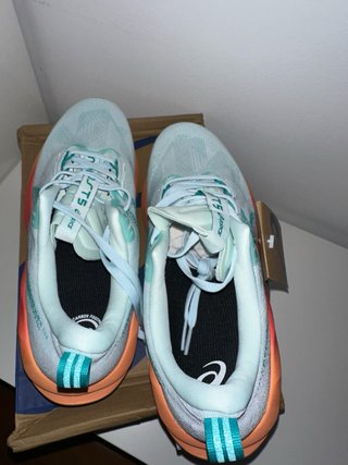 Asics Novablast 5 Tênis Corrida Azul/Laranja