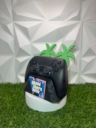 Soporte Mando PS5 GTA VI con Palmeras