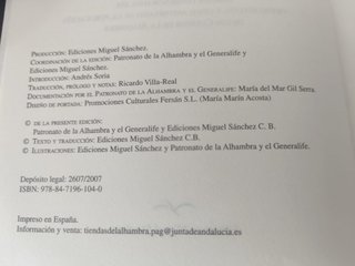 Libro "Cuentos de la Alhambra"