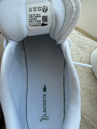 Scarpe Lacoste bianche con dettagli verdi