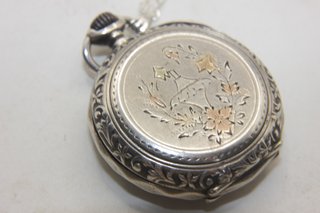 Spettacolare orologio signora argento oro fine 800