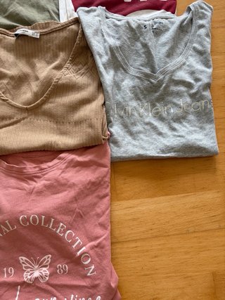 Lote 7 Camisetas Manga Corta Varias Marcas