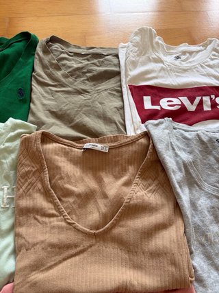 Lote 7 Camisetas Manga Corta Varias Marcas