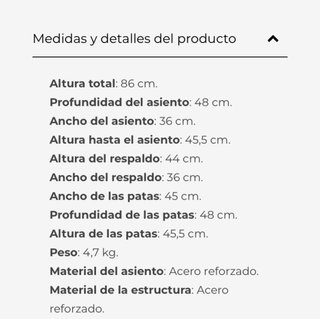 Sillas de acero rojas efecto desgastado 2 unidades