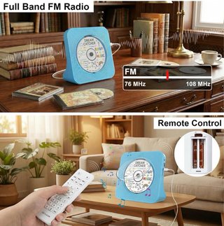 Reproductor CD Portátil Bluetooth Azul NUEVO