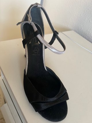 Zapatos de Baile Reina Negro/Plata