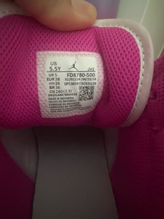 Zapatillas Jordan Rosas Talla 38