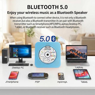 Reproductor CD Portátil Bluetooth AUX FM NUEVO