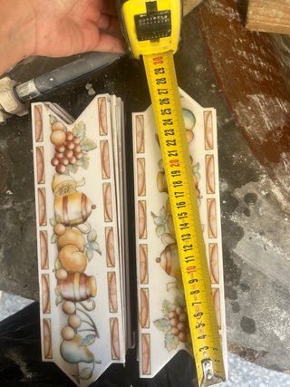 Cenefa cocina antigua frutas cerámica