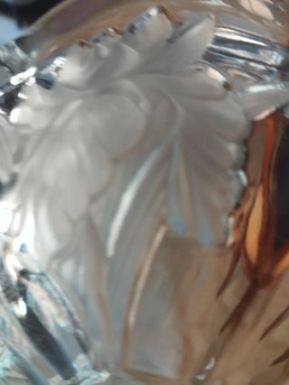 Cenicero cristal tallado con uñas plata