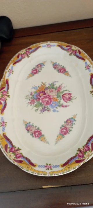 Piatto Limoges floreale