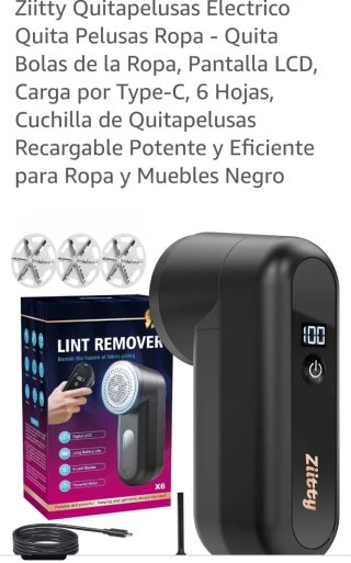 Quitapelusas Eléctrico Ziitty Negro