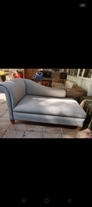 Chaiselongue Ikea Gris Tela