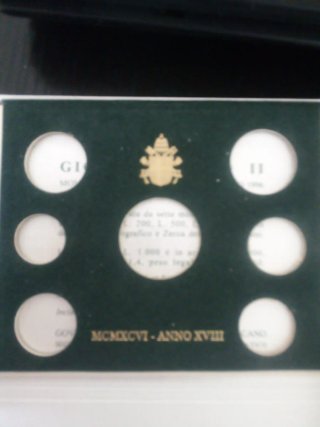 8 cofanetti vuoti Lire Vaticano Papa G.P. II