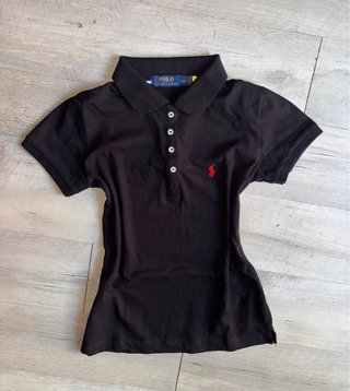 Polo Ralph Lauren Negro Logo Rojo Talla S
