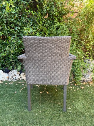 6 Sillas de Jardín con Cojín Exterior
