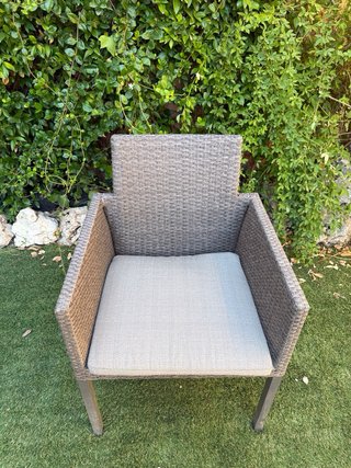 6 Sillas de Jardín con Cojín Exterior