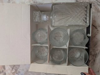 Decantador y 6 vasos de whisky Selecta