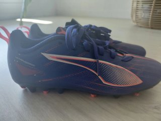 Botas de taco Puma azul y rosa