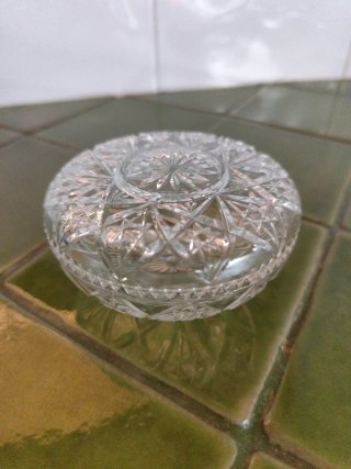 Caja de tocador de cristal tallado