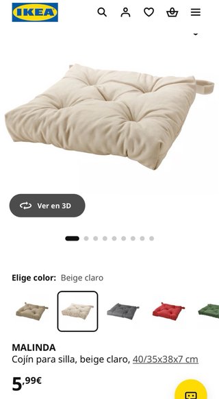 Cojines de tela rojos y beige ikea