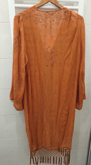 Kaftán bordado Zara Talla M Naranja