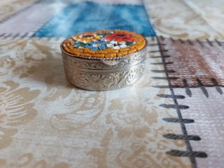 Portapillole Vintage Micromosaico Vetro Murano